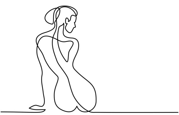 Дама с веером силуэт