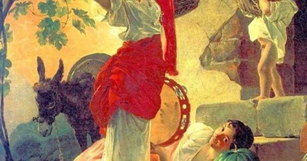 Брюллов Карл собирающая виноград