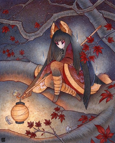 Японская мифология Нуре-Онна гравюра
