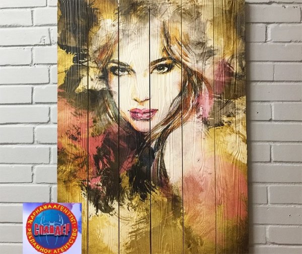 Роспись стен девушка