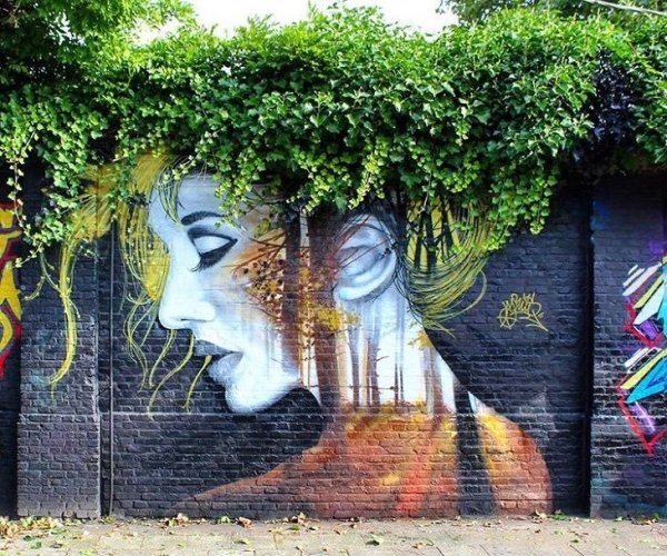 Обои лицо девушки на стену в кухню