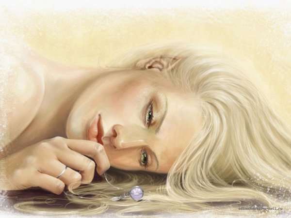 Женщина блондинка рисунок