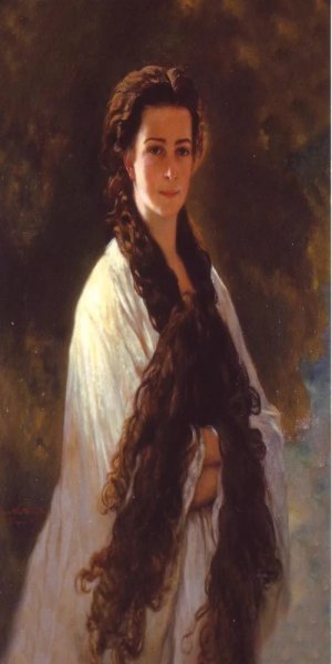 Картина женщина с распущенными волосами