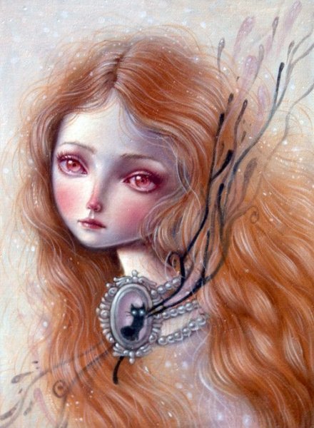 Девушка с медальоном картина