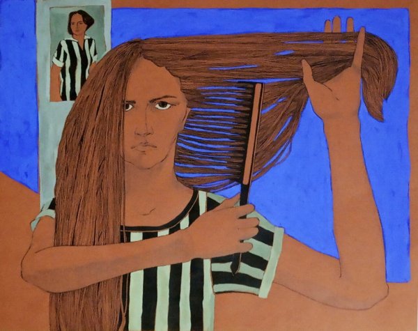 Девушка в свитере скетч