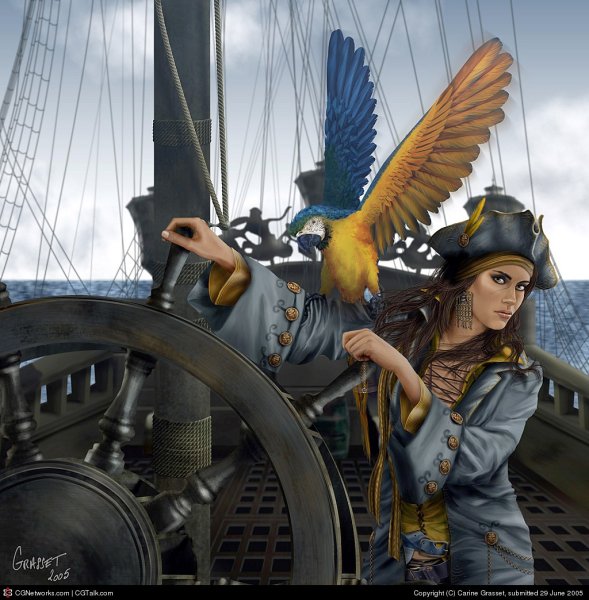 Женщина на корабле