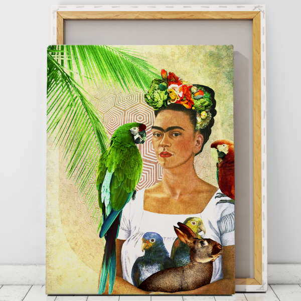 Фрида Кало портрет с попугаями