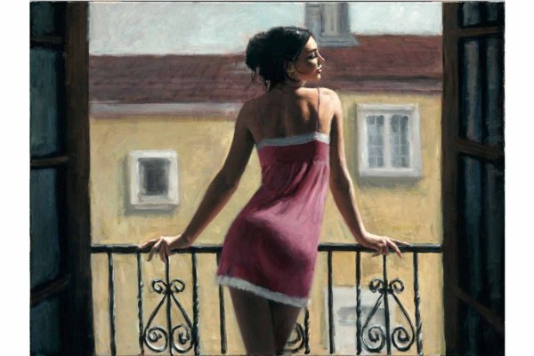Фабиан Перез картины девушка на балконе