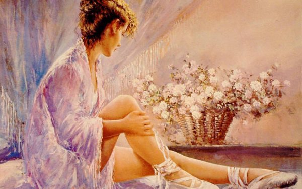 Нежная женщина живопись