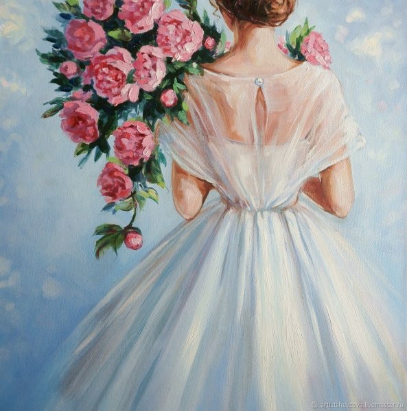 Картина нежная девушка