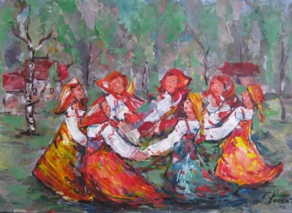 Русская пляска в живописи