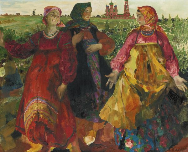 Малявин Филипп Андреевич (1869 - 1940). "Три бабы"