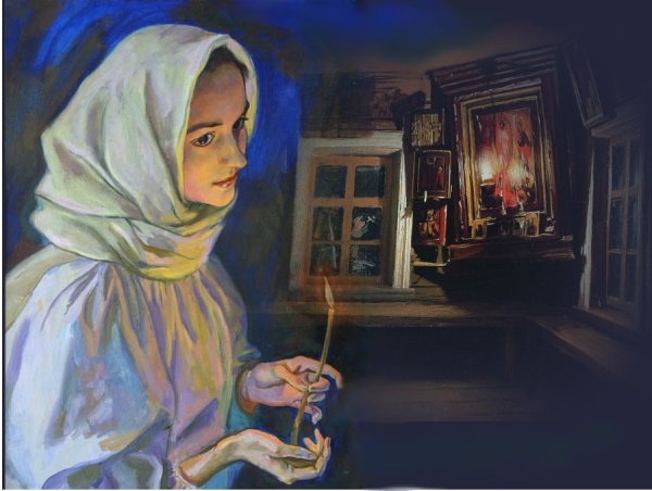 Православная женщина живопись