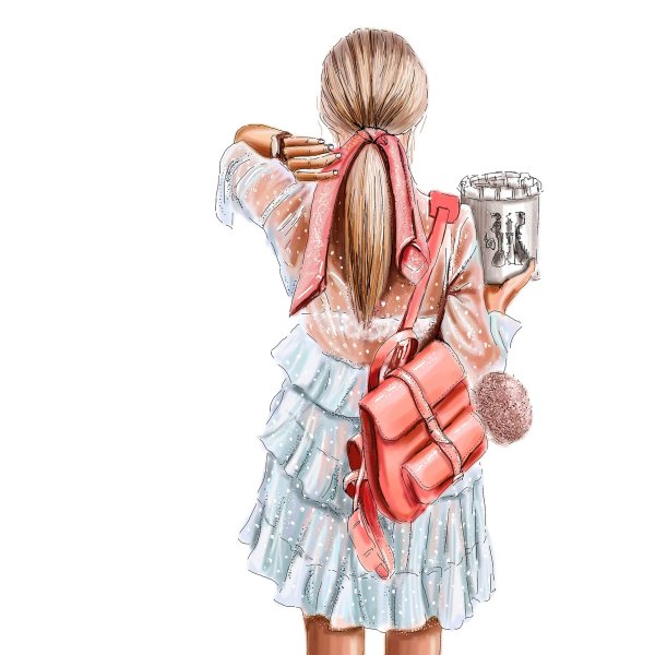 Модная девочка иллюстрация