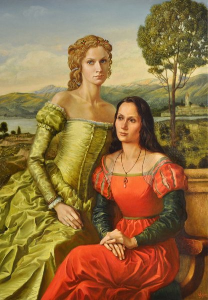 Живопись Средневековая девушка