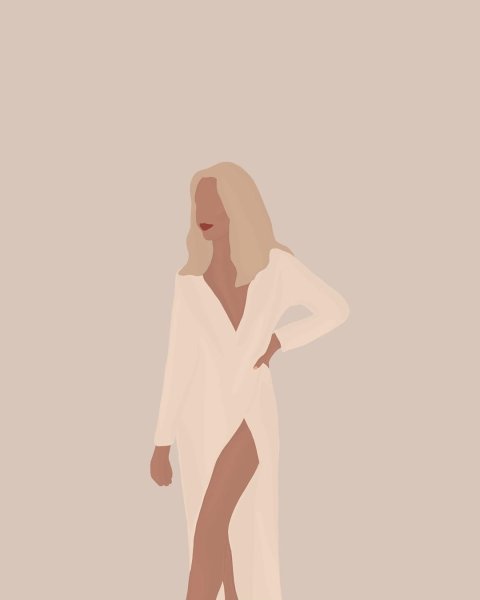 Минималистичные иллюстрации девушек