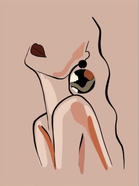 Иллюстрация девушка Минимализм