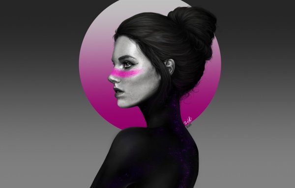 Лицо девушки Минимализм