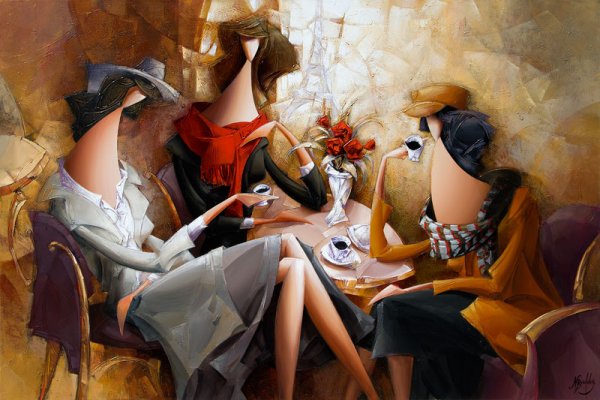 Чаепитие в современной живописи