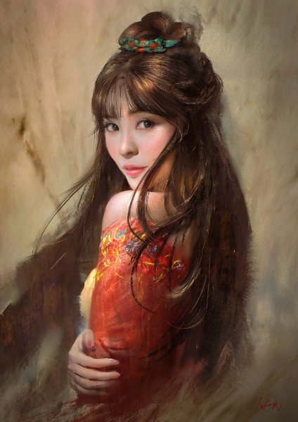 Цифровая живопись девушка