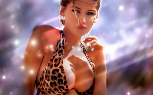 Живые фотообои девушки