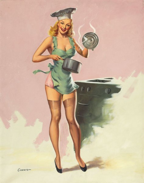 Постеры в стиле пин ап на кухню