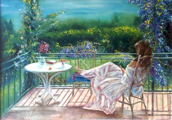 Девушка на террасе
