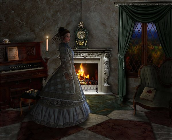 Средневековый камин