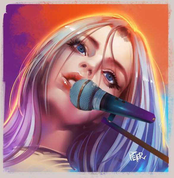 Девушка певица арт