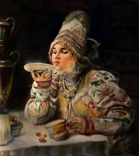 Константин Маковский чаепитие