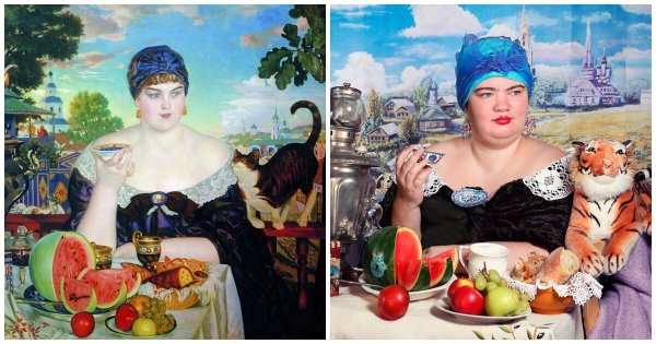 Борис Кустодиев Купчиха за чаем