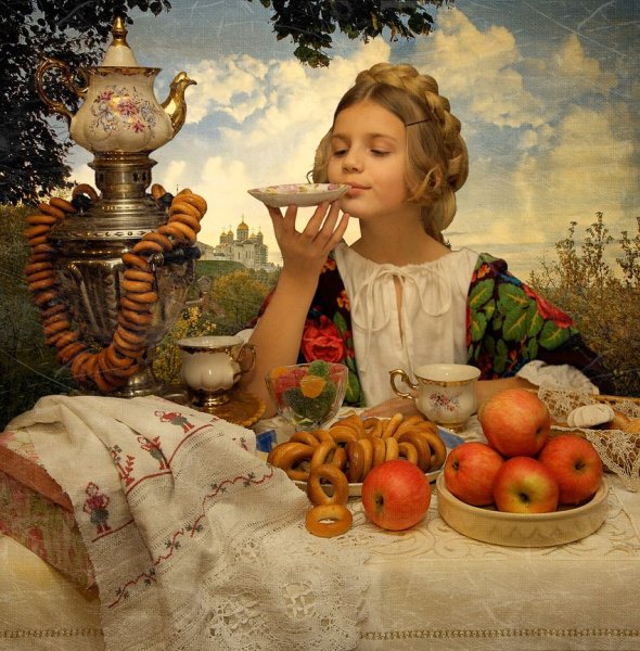 Маковский к. е., «за чаем», 1914