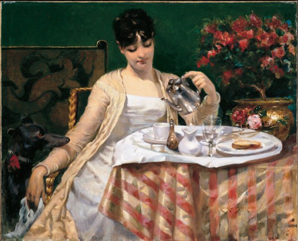 Кустодиев Купчиха за чаем