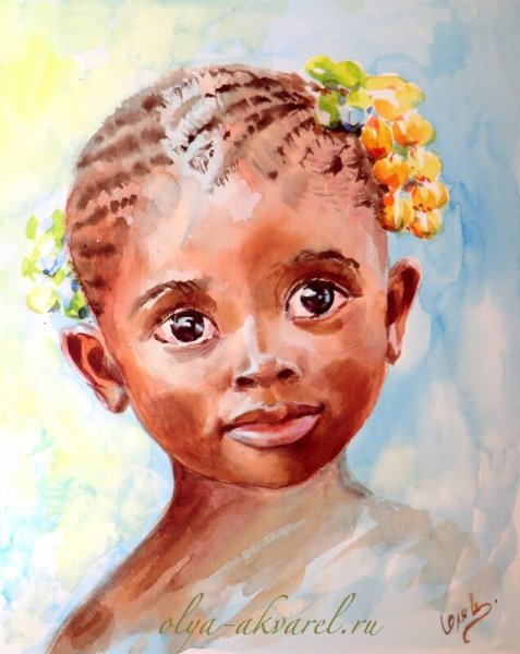 Портрет чернокожего ребенка