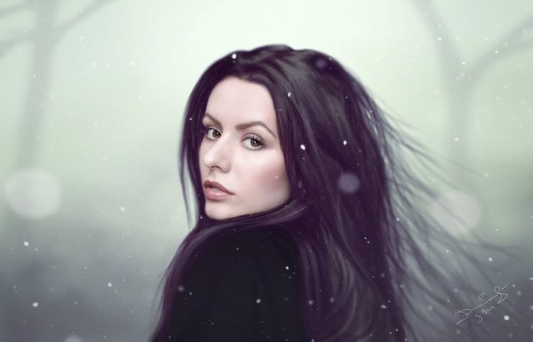 Красивая девушка арт