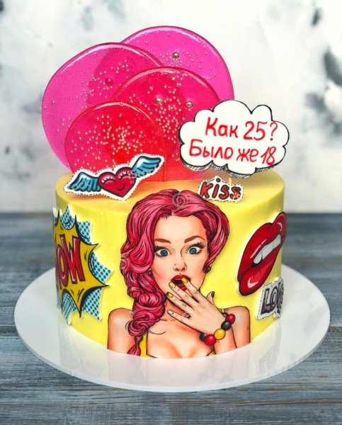 Торт в стиле поп арт