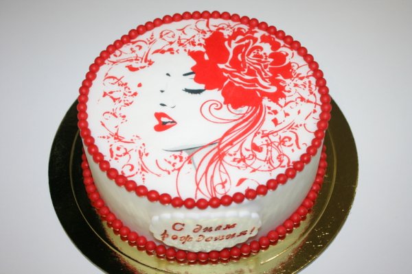 Торт с изображением девушки