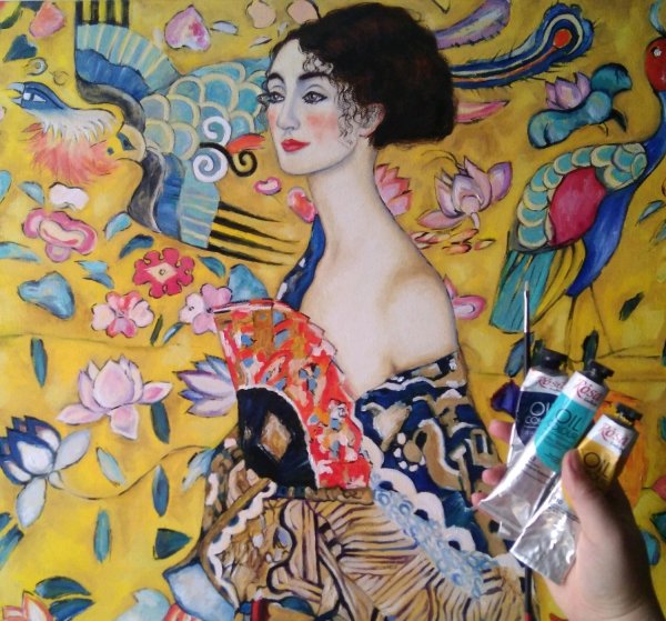 Густав климт дама с веером