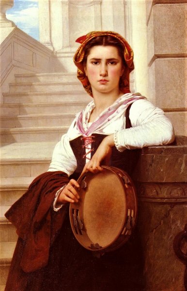 Бруни девушка с бубном 1827