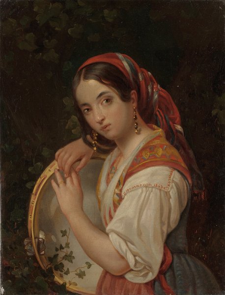 Шаман с бубном арт