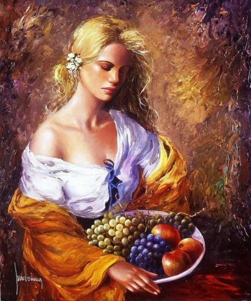 Эмиль Мунье девочка с корзиной слив