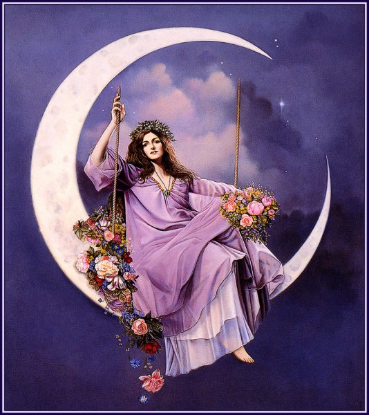 Девушка на полумесяце