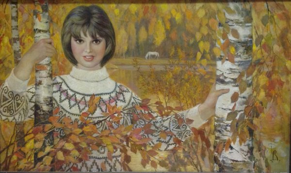 Девочка у березы