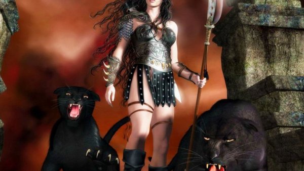 Девушка пантера