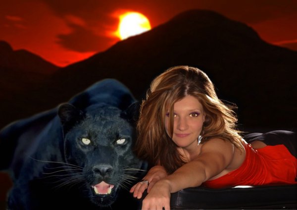 Девушка пантера