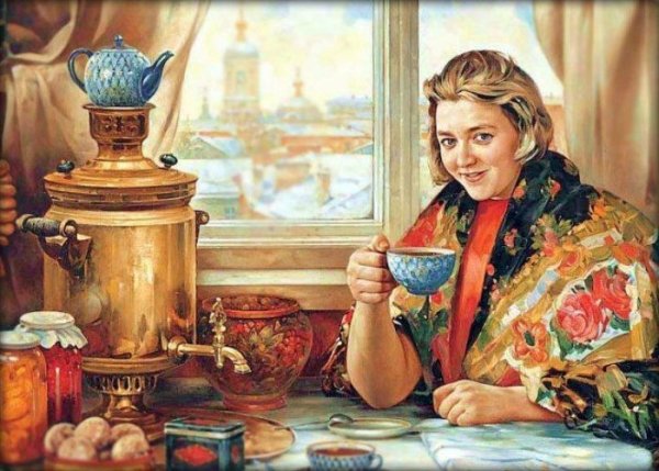 Женщина с самоваром