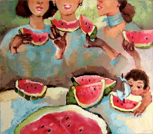 "Девочка с арбузом" Клод Моне.