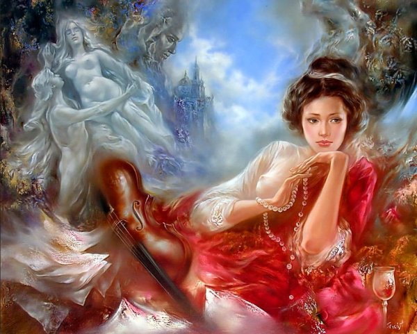 Девушка-цветок фэнтези