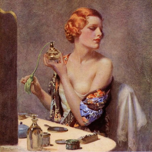 Живопись дама с рюмкой