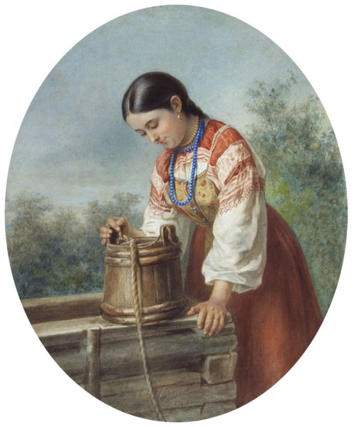 Стрелковский Алексей Иванович (1819–1904) у колодца